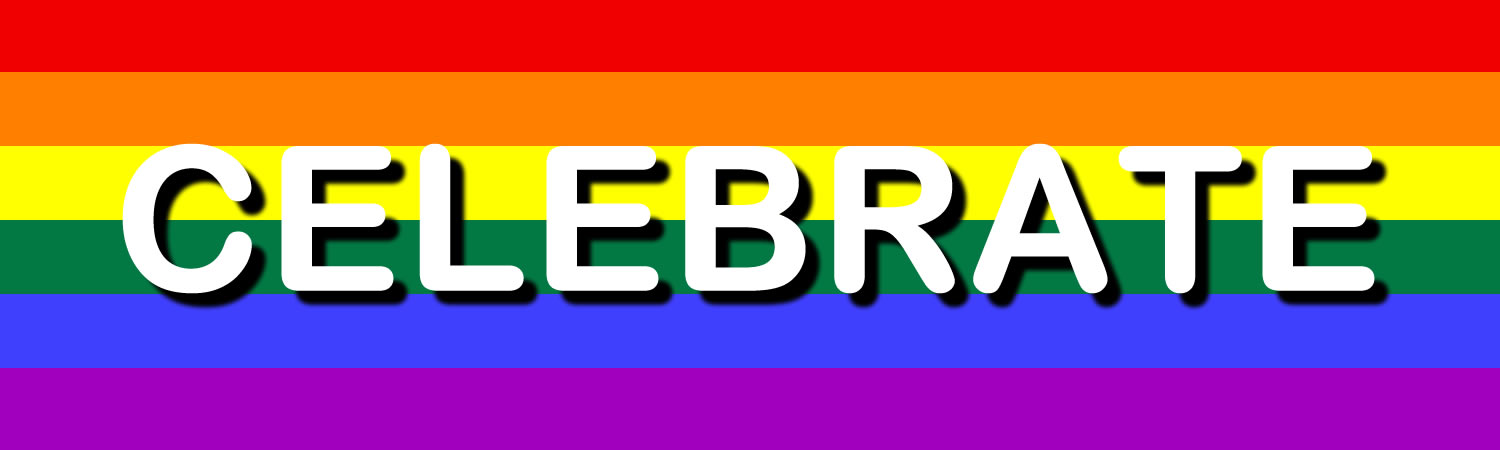 Celebrate Pride Custom Vinyl Sticker, Window Cling or Magnet in UV Laminate Coating