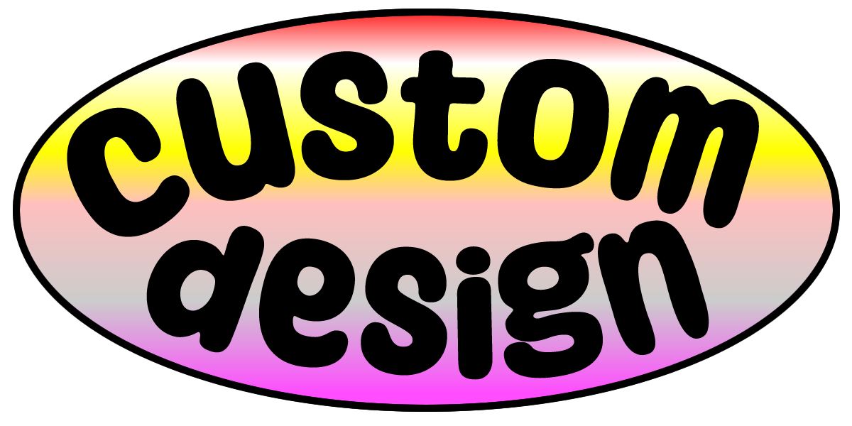 Custom Oval Vinyl Bumper Sticker, Window Cling or Bumper Sticker Magnet in UV Laminate Coating