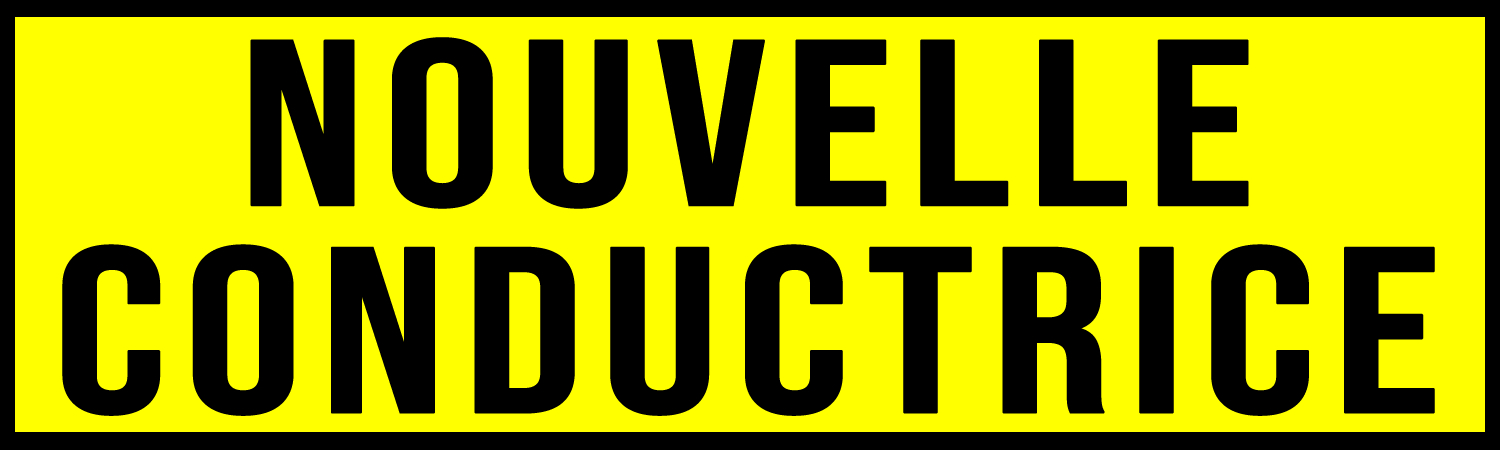 Nouvelle Conductrice Vinyl Bumper Sticker  Window Cling or Bumper Sticker Magnet in UV Laminate Coating