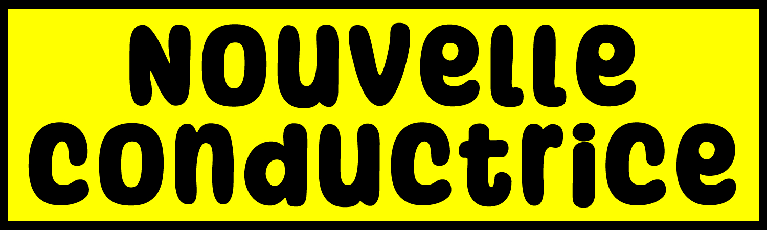 Nouvelle Conductrice Vinyl Bumper Sticker  Window Cling or Bumper Sticker Magnet in UV Laminate Coating