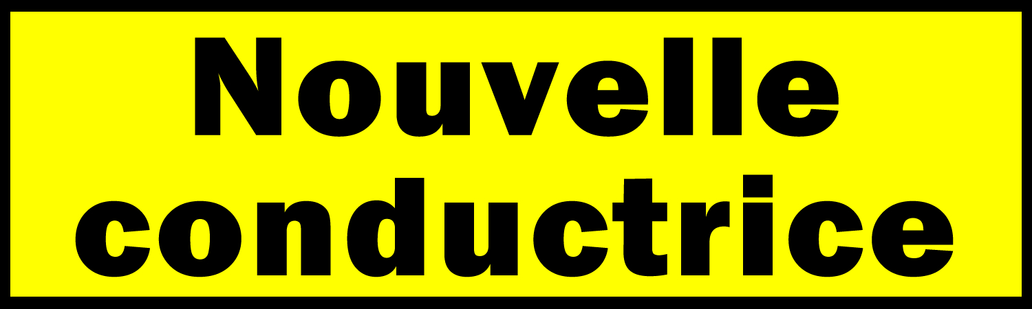 Nouvelle Conductrice Vinyl Bumper Sticker  Window Cling or Bumper Sticker Magnet in UV Laminate Coating