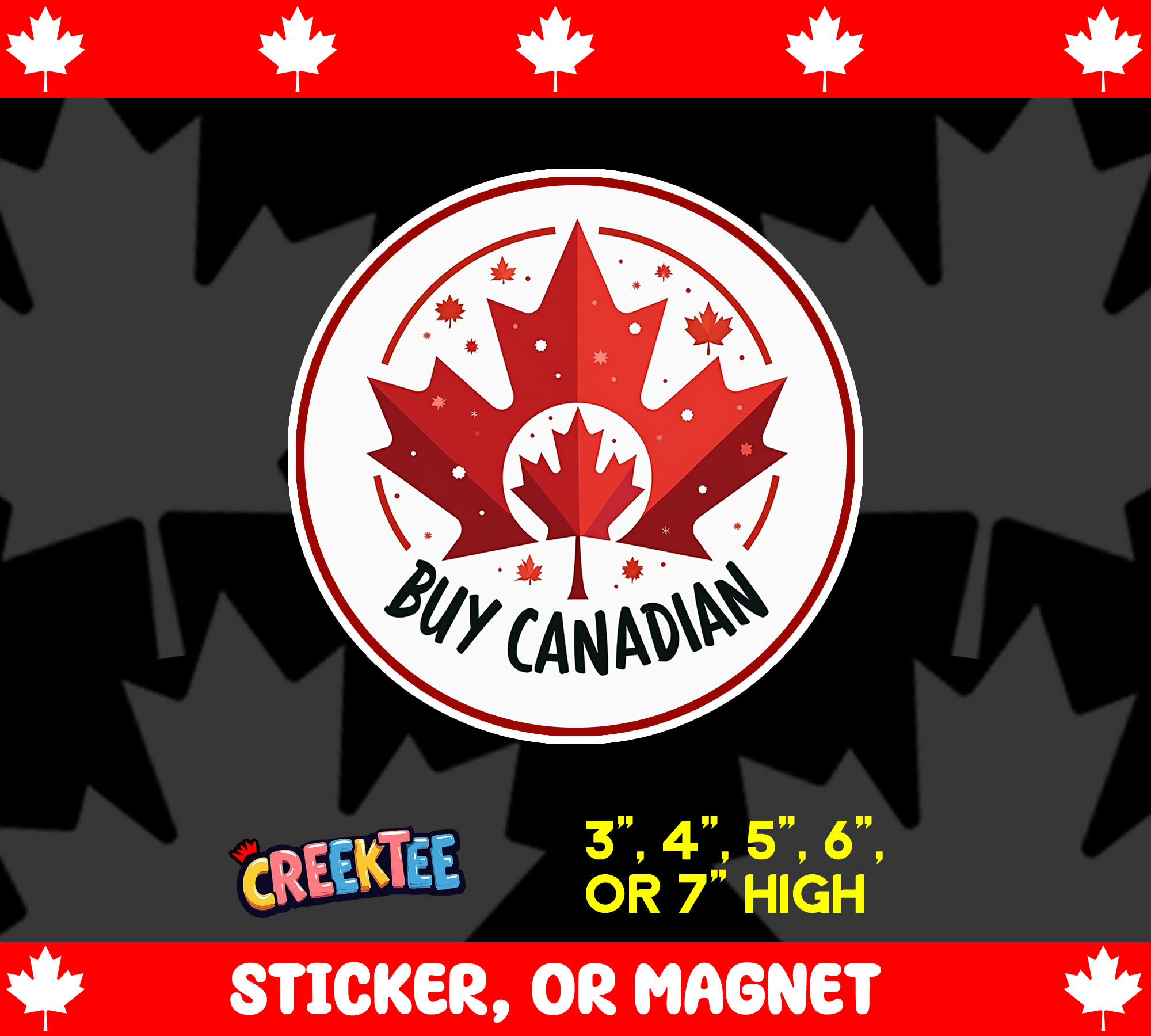 Buy Canadian Die Cut Vinyl Sticker  Window Cling or Magnet with Laminate Coating in Various Sizes